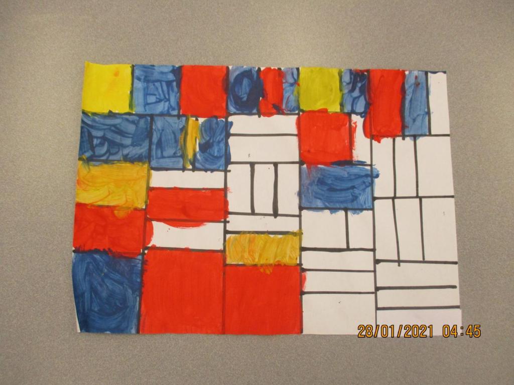Piet Mondrian Art Studies In Class 1 Barlow Primary School